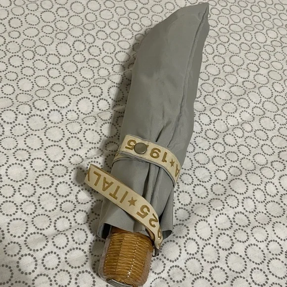 Fendi Light Gray Designer Folding Umbrella - Picture 10 of 10